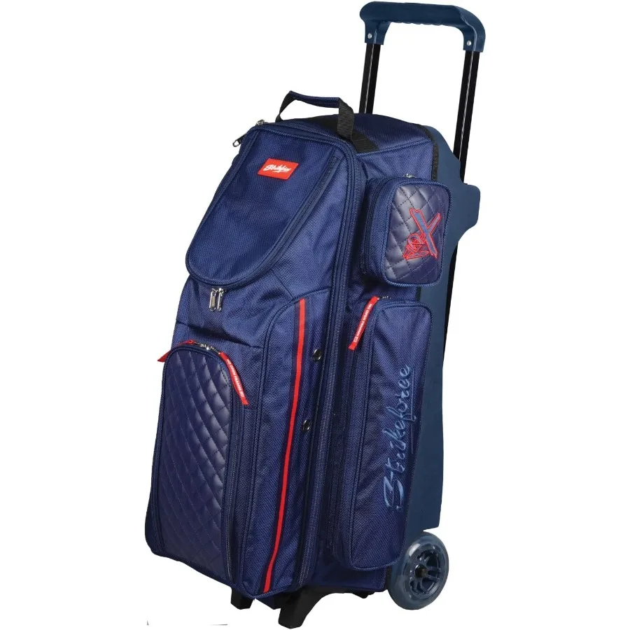 

KR Strikeforce Diamond Triple Roller Premium Bowling Bag with 5 Smooth KRuze Wheels Designed for Professional Tournament Use Of