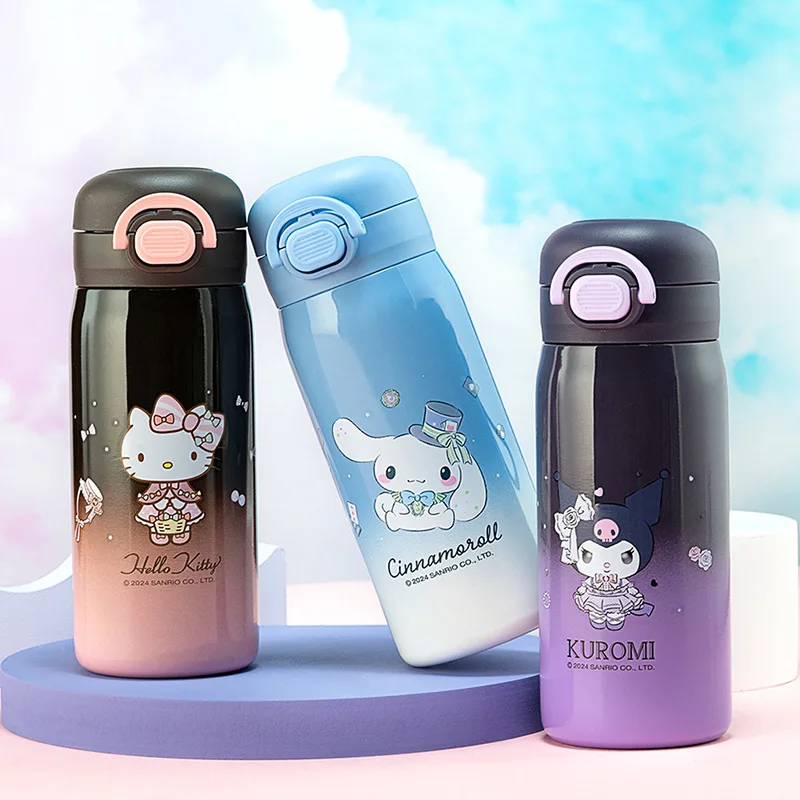

Kuromi Girl Sanrio Straw Thermal cup cute cartoon children birthday gift portable safe Anime steel cup Hot Sell Portable Popular