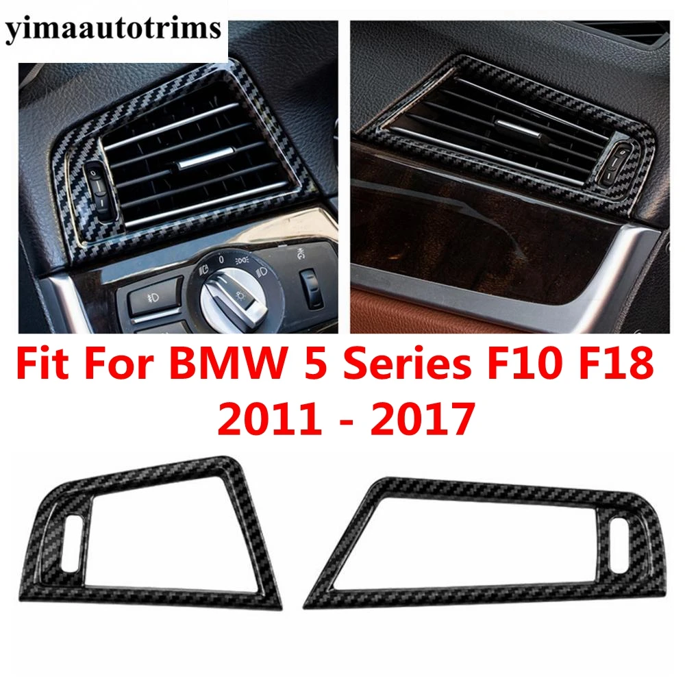 

Dashboard Side Air AC Conditioning Vent Outlet Cover Trim For BMW 5 Series F10 F18 2011 - 2017 ABS Carbon Fiber Look Accessories