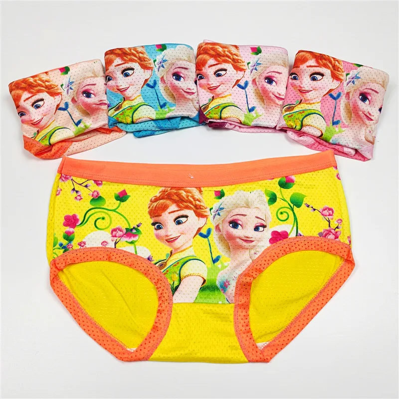 Disney Frozen Girls Underwear Children Briefs Baby Cartoon 3D Princess Frozen Anna Elsa Sofia Print Kid Undershorts Panties