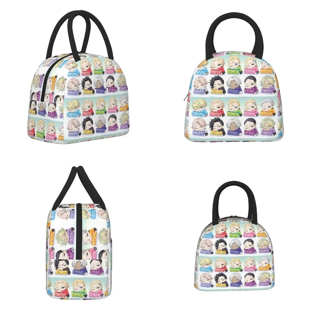 طوكيو المنتقمون أكياس الغداء معزول بينتو صندوق مقاوم للماء حقيبة الغداء قابلة لإعادة الاستخدام نزهة أكياس حقيبة حرارية للمرأة الأطفال مكتب