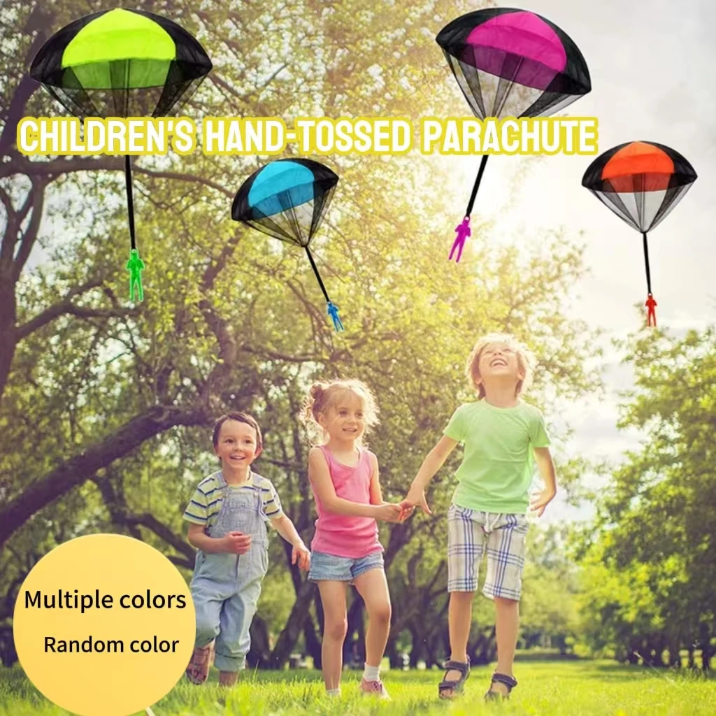 1 SZT. Spadochron do rzucania ręcznego, zabawka dla dzieci, szybowiec powietrzny do przedszkola, sporty na świeżym powietrzu dla szkoły podstawowej, gra zrzutowa, gra rodzic-dziecko