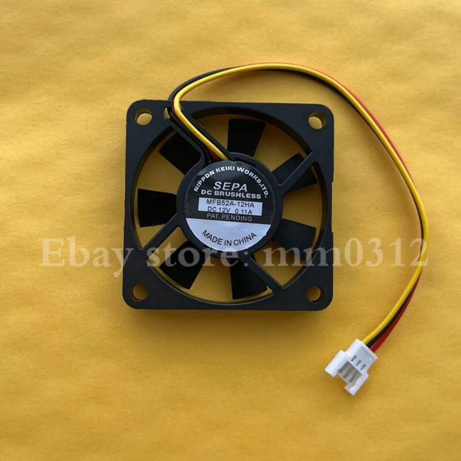 For SEPA MFB52A-12HA 5010 DC12V 0.11A 5CM 3-Wire Silent Cooling Fan