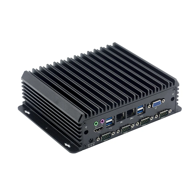 Lüfter lose mini pc industrie computer box intel i3-8145U i5-8265u i7-8565u gigabit ethernet 6 usb 6 com windows 10 linux