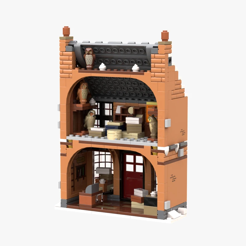 414 Piezas MOC, Bloques de Construcción del Correo de la Cabaña de Hogsmeade, Modelo de Harry Potter, Juguete de Construcción, Regalos de Navidad, Idea Educativa, Ladrillos de Manualidades