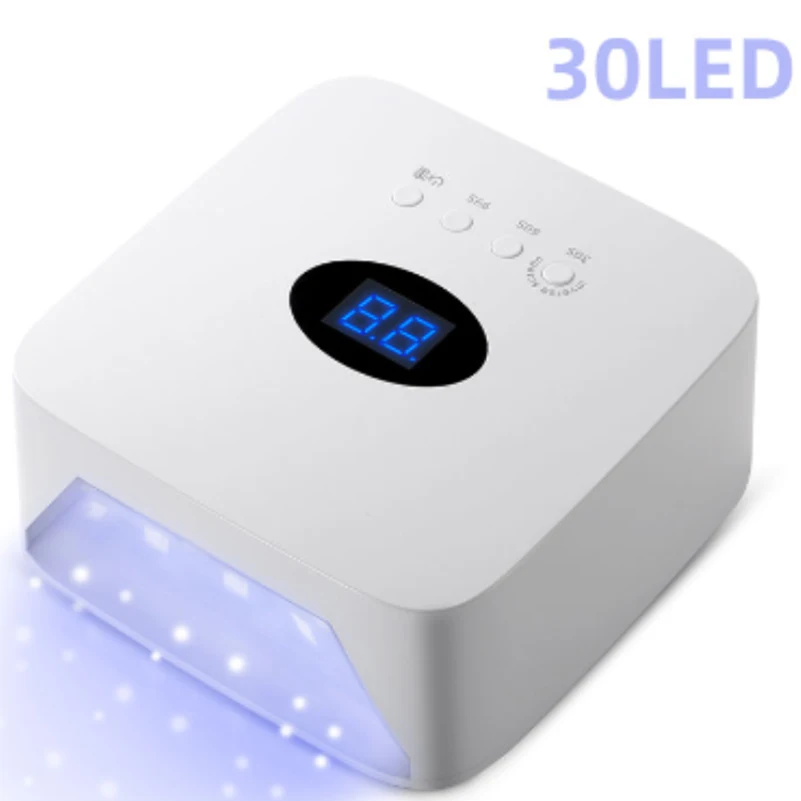 Lampa UV do paznokci CordlessUV 30LED, akumulatorowa, 54W, inteligentny wyświetlacz cyfrowy, suszarka do lakierów hybrydowych, narzędzia do manicure do salonu i domu.
