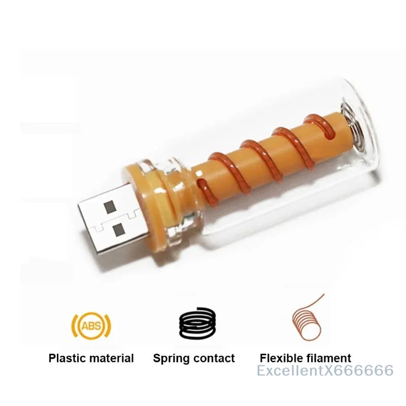 

Retro LED Spiral Filament USB Light Bulb, Handmade DIY Camping Lamp, Perfect Daily Lighting Atmosphere Lamp