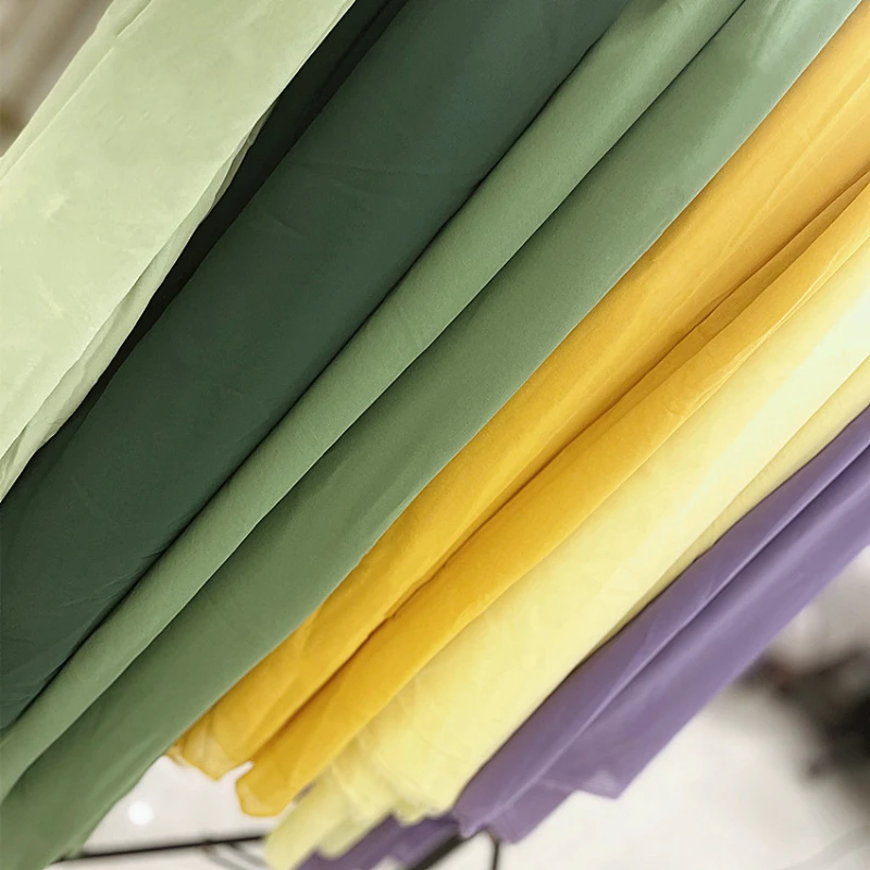 Thickened Chiffon Fabric Butter Fruit Green Blue Wedding Scene Decoration Veil Table Flag Fashionable Material Wholesale Cloth