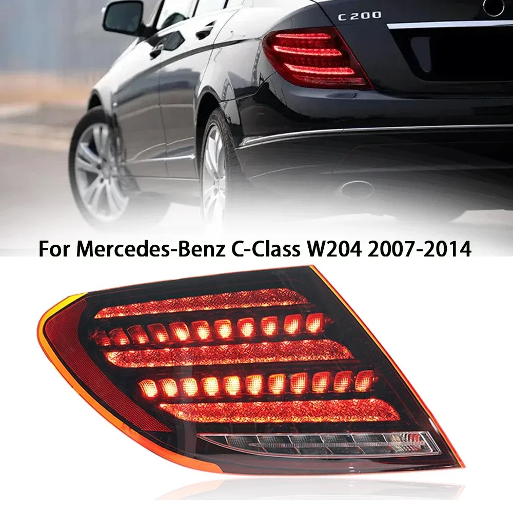 

Car Tail Lights with headlight For Mercedes Benz W204 2007-2014 HELLA LED Lights Car Accessories C300 C260 C200 C180 Tail Lights