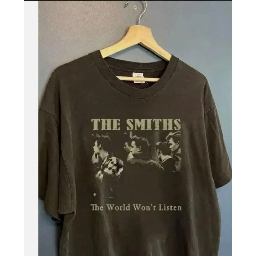 

Винтажная футболка группы Smith, мужская футболка группы Smith в стиле 90-х, новая летняя повседневная модная уличная одежда