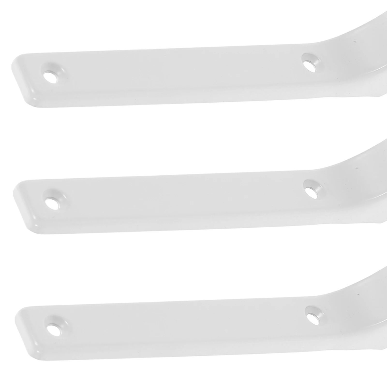 

4pcs White 6-inch L-shaped Wall Shelf Brackets Stainless Steel Heavy Duty Support Rack for Bedroom Kitchen Storage Display