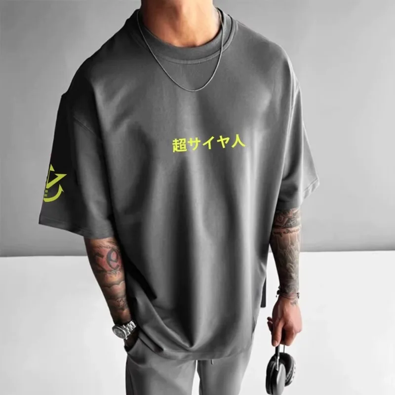 Dragon Ball, novedad de verano, camiseta para hombre, versión holgada de calle, ropa informal con estampado de Anime Broli, Top de manga corta Harajuku para padres e hijos