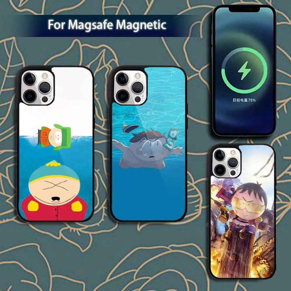 

C-Cartoon Funny S-South Park Phone Case For iPhone 16,15,14,13,12,11,Pro,Max,Plus,Mini,Magsafe,Magnetic Wireless Charging Case