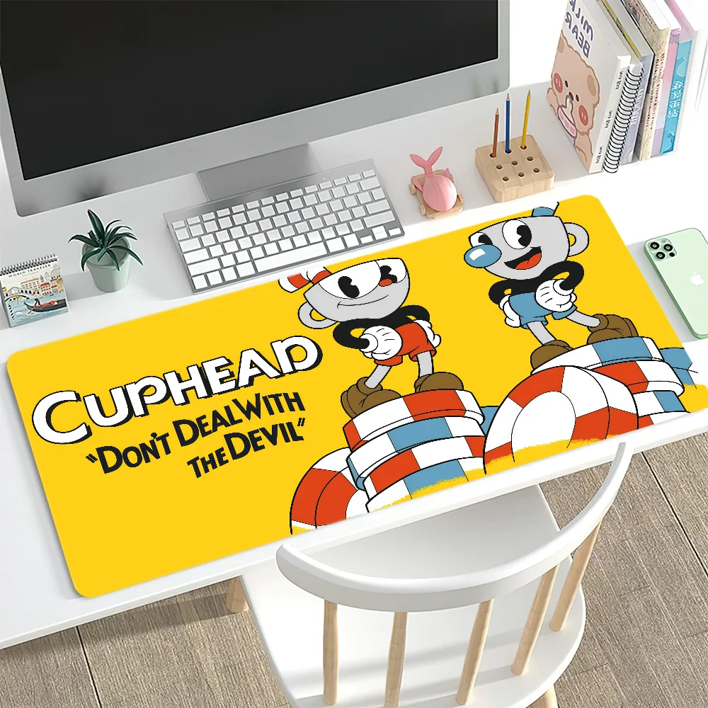 لوحة ماوس مضادة للفرش Nin Home Game C-Cuphead مخصص مريح مكتب تبادل لاطلاق النار المطاط كبير حصيرة مكتبية لوحة المفاتيح الكمبيوتر عدم الانزلاق