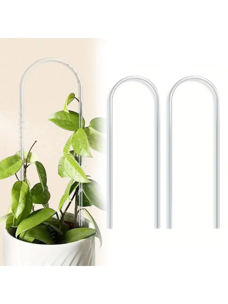 2 Pack Clear Acrylic U-Shaped Plant Climbing Frame For Indoor Vines Monstera & Ivy Support Trellis Garden Supplies