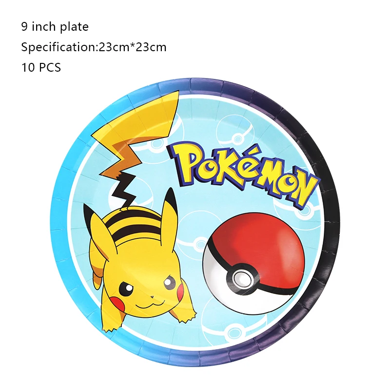 Pokemon Geburtstag Party Dekoration Neue Ligntning Pikachu Ballon Kid Event Liefert Einweg Geschirr Banner Hintergrund Platte