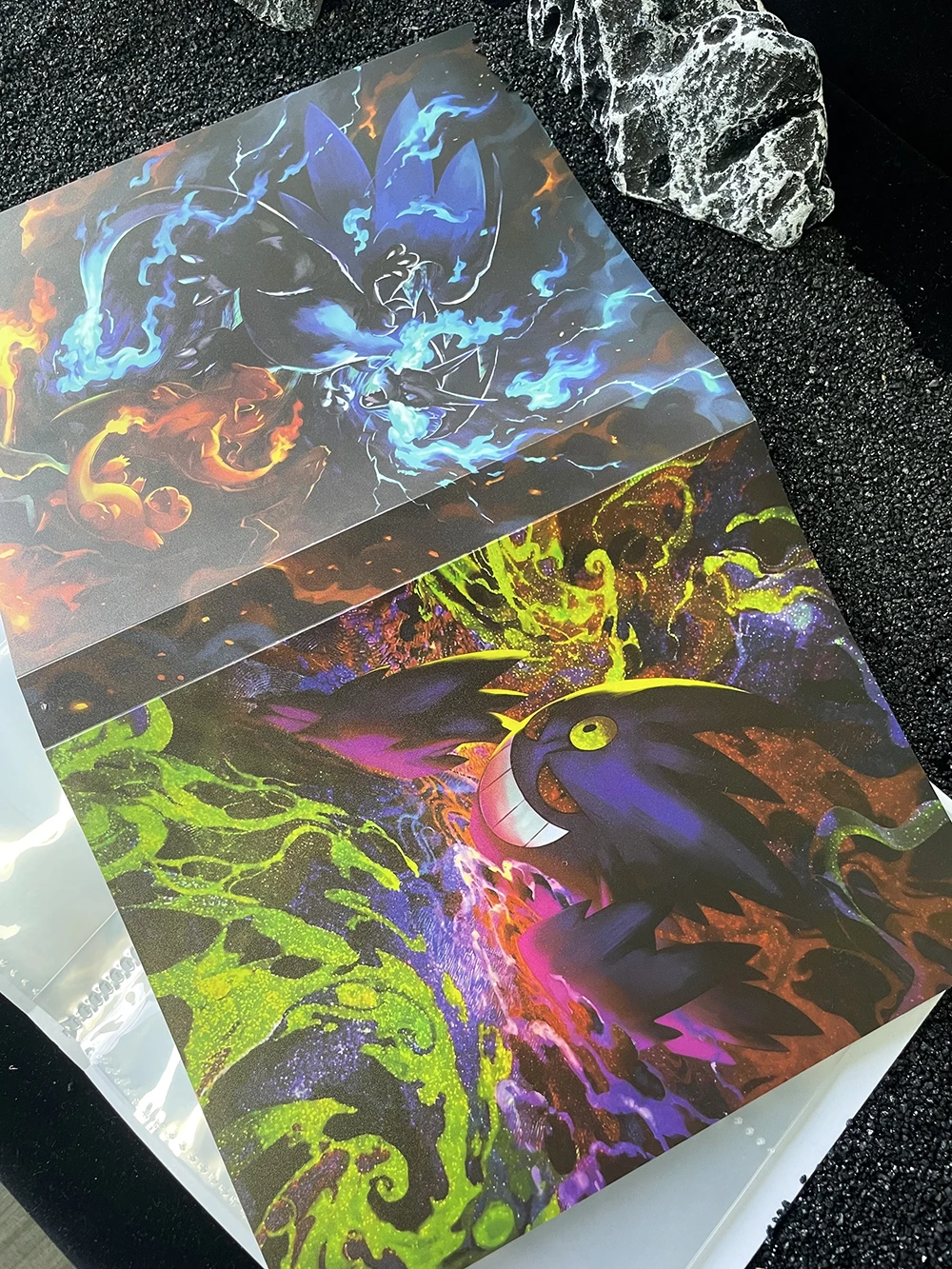 2026 PTCG Anime Gengar Charizard Sammelkarten-Aufbewahrungsbuch Kartenalbum für 240 Karten Transparentes Tragbares Kartenalbum