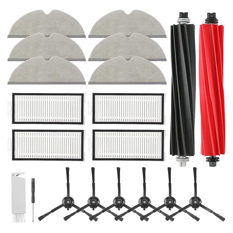 لماذا-ملحقات للمكنسة الكهربائية Roborock Q5 Pro/Q5 Pro+/Q8 Max+/Q8 Max، والفرش الرئيسية، ومرشحات HEPA، والمناديل الجانبية، والفرش