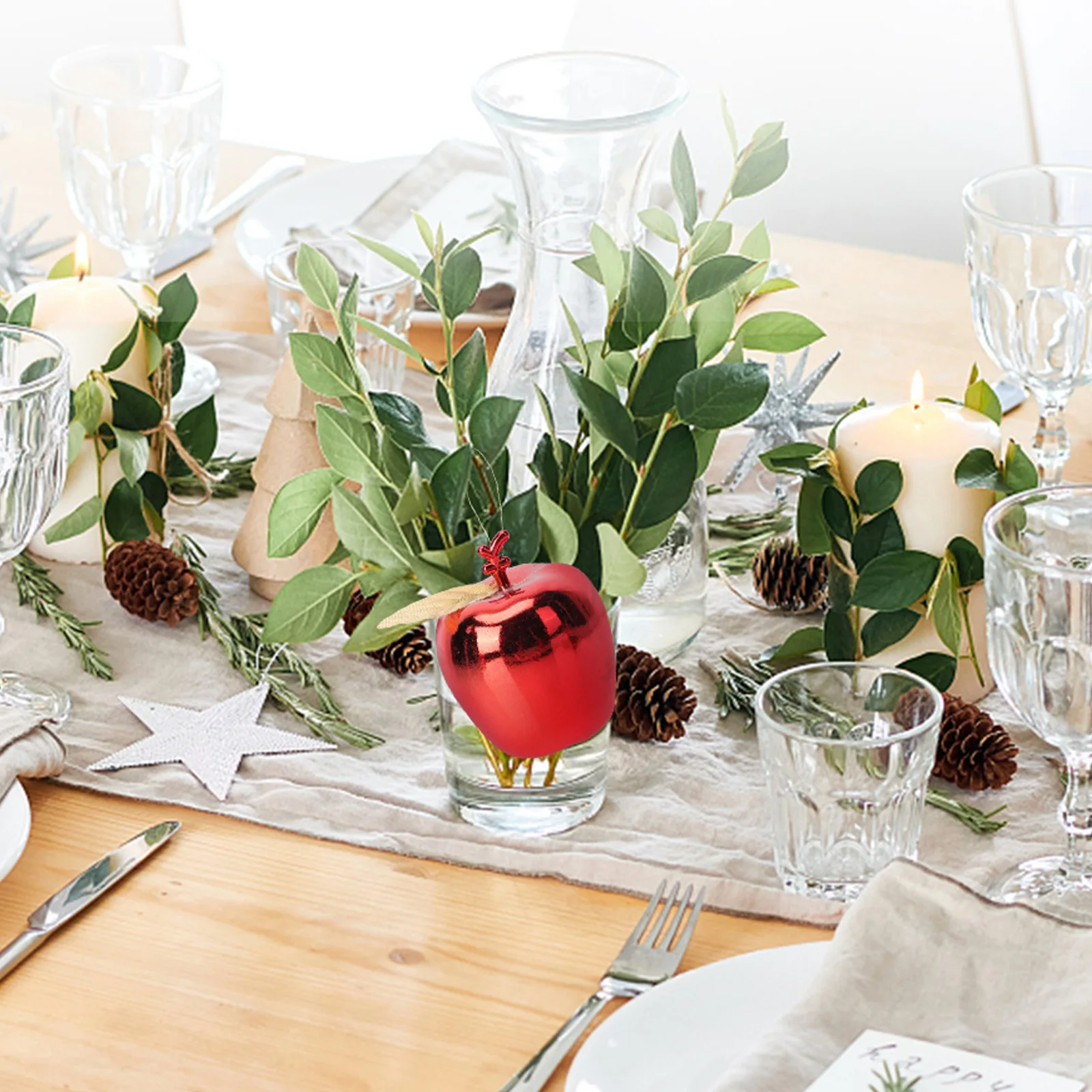 

24Pcs Christmas Apple Hanging Ornaments Simulation Pendants Xmas Tree Decoration Electroplating Christmas Home Decor Tree Decor