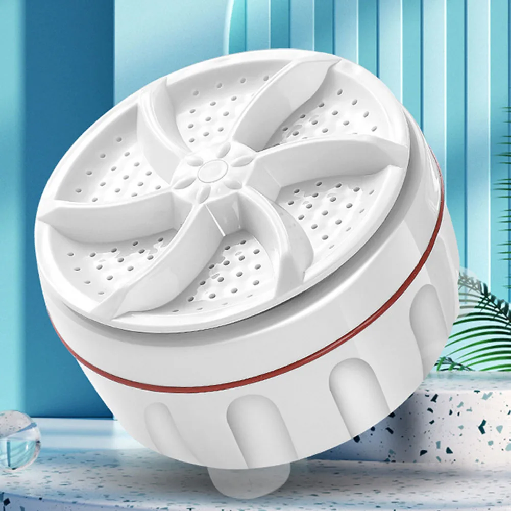 Timing Mini Turbine Washing Machine 10W Portable Turbo Washing Machine USB Rotating Socks Underwear Laundry Home Appliances