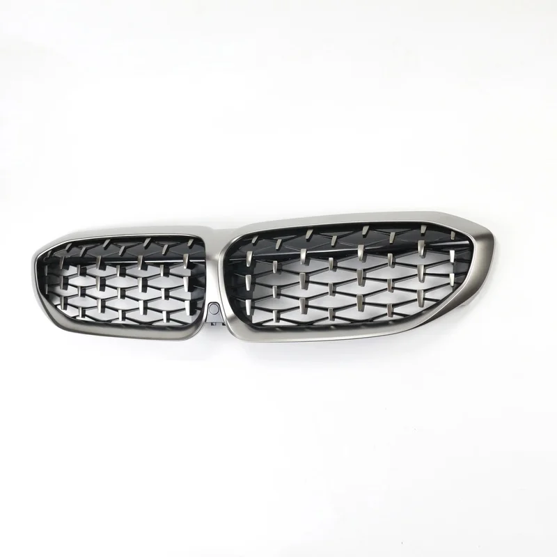 High Quality Cerium Gray ABS Racing Front Bumper Grille Rust Resistant Buckle Installation Auto Replacement Fitting