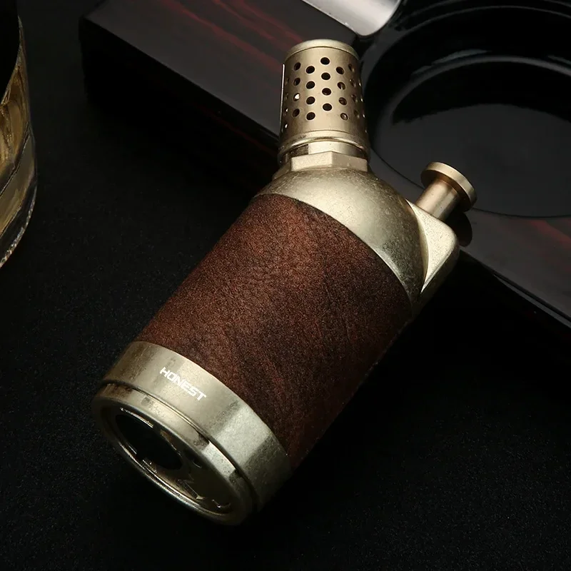 2025 صادقة دائم سعة كبيرة الراقية ولاعة السيجار يندبروف الشعلة توربو الغاز أخف التدخين اكسسوارات هدية