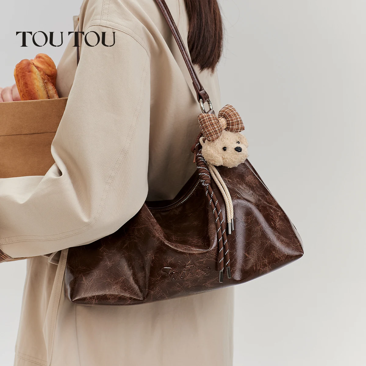 

TOUTOU Women Underarm Bag Fashion Luxury Designer Hobo Large Commute Single Shoulder Crossbody Back To School Teacher's Day Gift