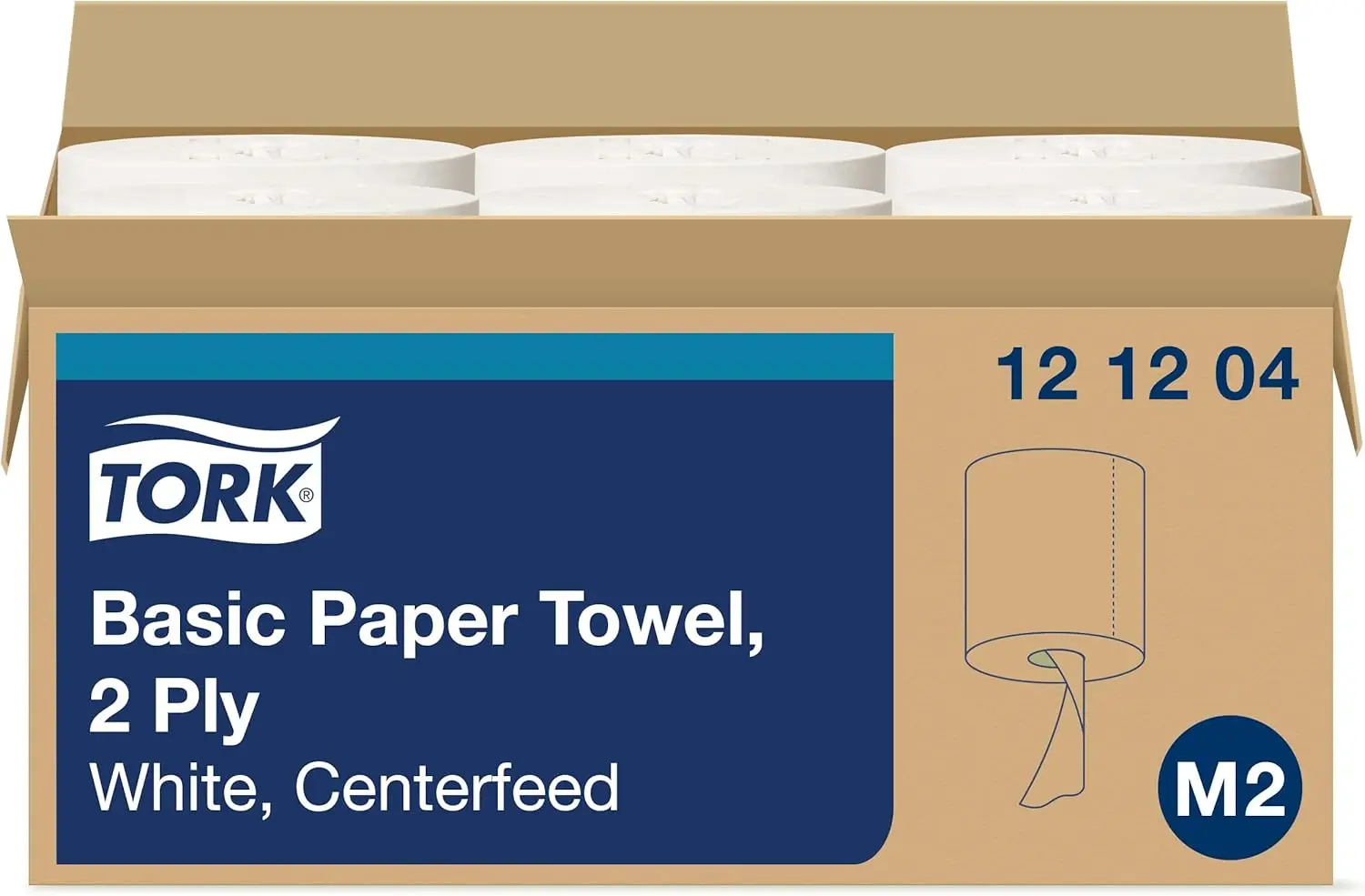 

Soft Centerfeed Hand Towel White M2, High Absorbency, 6 x 600 Sheets, Ideal for Home and Office Use