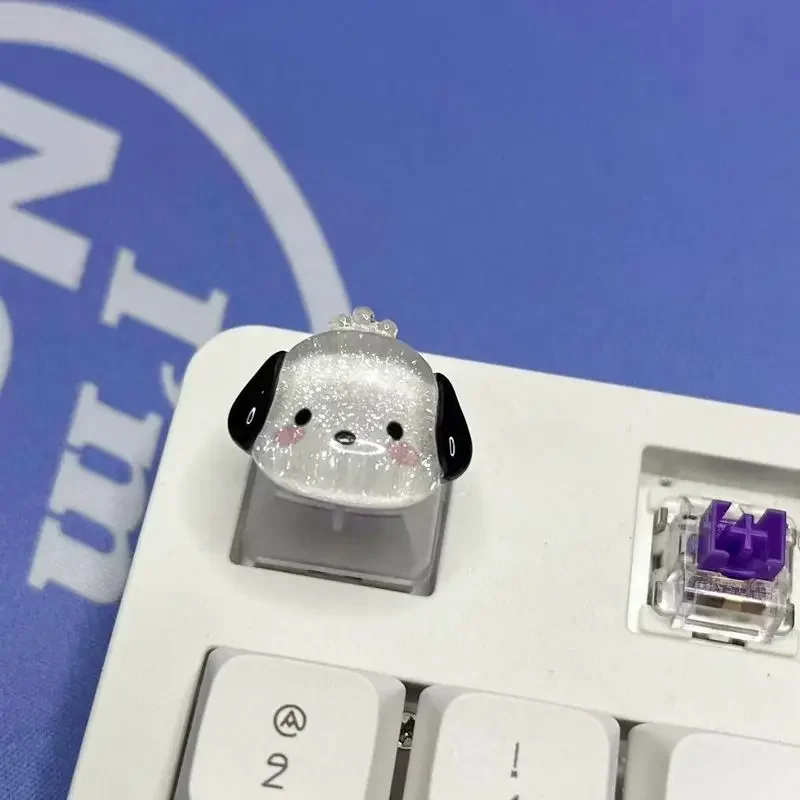 كارتون أنيمي سانريو keycap لوحة المفاتيح الميكانيكية مفتاح ميلودي كورومي الكرتون لطيف فتاة شفافة keycap عبر رمح