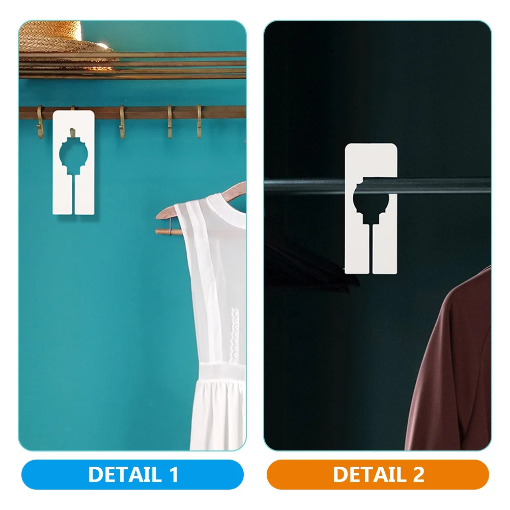 

30pcs 30 White Pcs Clothes Size Dividers Wardrobe Accessories Closet ganizers Retractable Hanger Labels Home