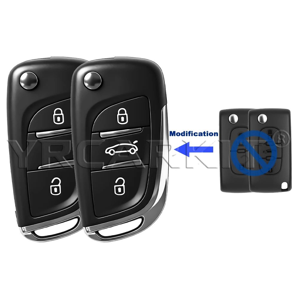 CE0523 CE0536 Modified Remote Key Shell For Citroen C2 C4 C5 C‑Quatre C‑ELYSEE Triumph For Peugeot 206 207 307 308 408 508 3008