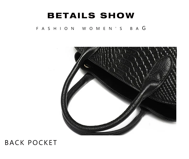 Aidrani Fashion Damenhandtasche aus Rindsleder, große Kapazität, vielseitige Umhängetasche mit Schlangenmuster für stilvolle Aufbewahrung. – Detail 10