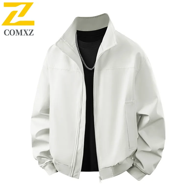 

COMXZ Мужская куртка Модная прочная мотоциклетная куртка с воротником-стойкой для приключений на открытом воздухе Уличный стиль Легкая осенняя новая одежда