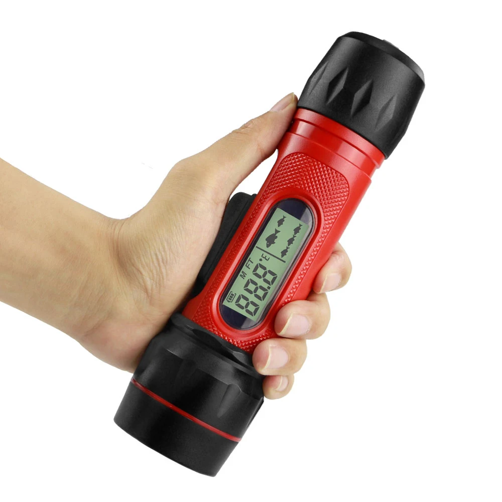 مع LED ضوء تحت الماء 0.8-90 متر كشف عمق الصيد مكتشف السونار الجليد الصيد اللاسلكية يده صياد السمك