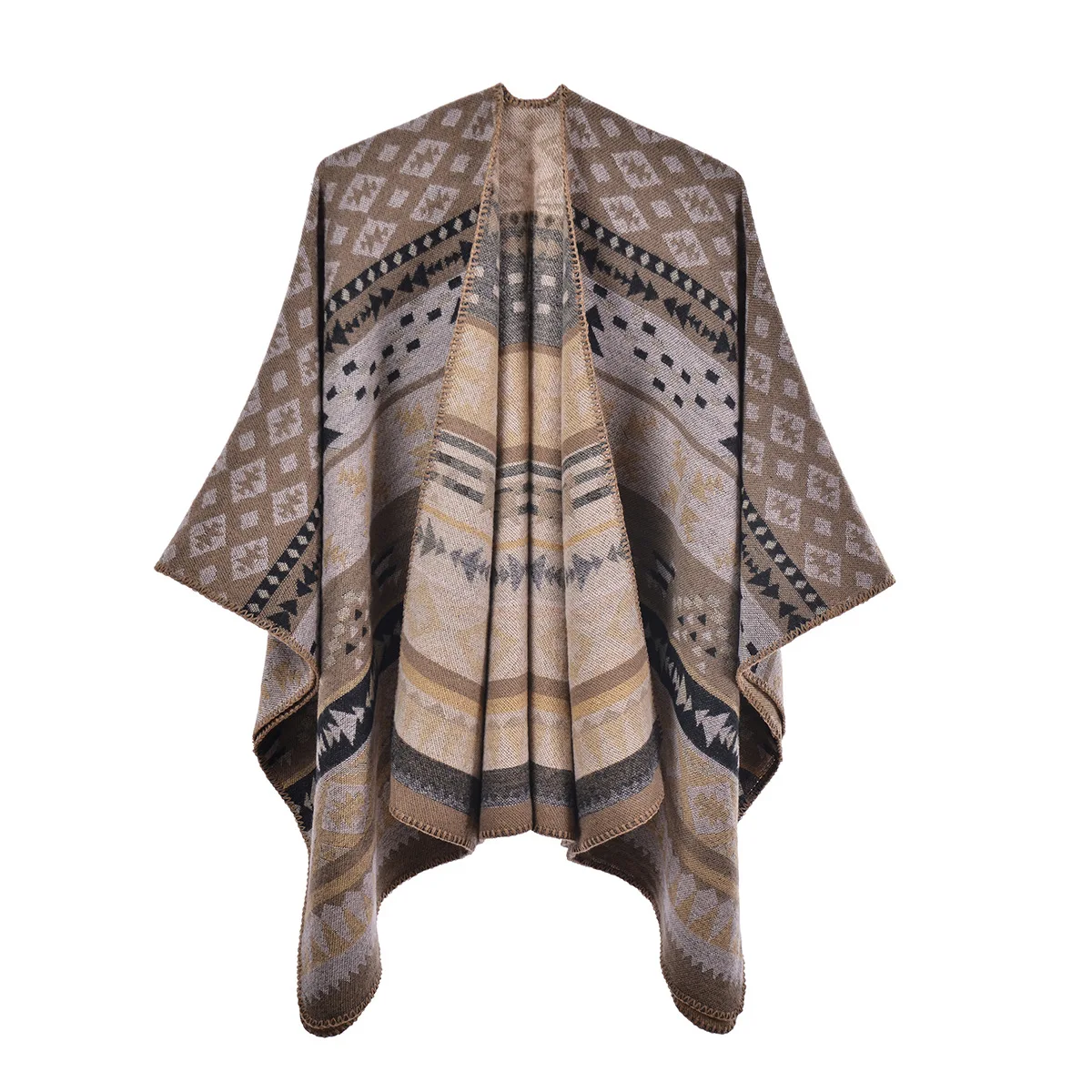 

Cape Poncho Cloak Women Fashionable Imitate Cashmere Autumn and Winter Lady Shawl Bohemian Travel Capes Ethnic Style Scarf P3