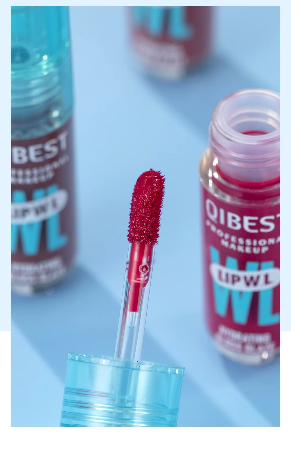 QIBEST Kristall-Lipgloss Spiegel-Wasser-Effekt Lip Glaze Langanhaltender Feuchtigkeitsspendender Lippenbalsam Aufpolsternder Gloss-Öl Hydratisierendes Make-up Lip Tint – Detail 13