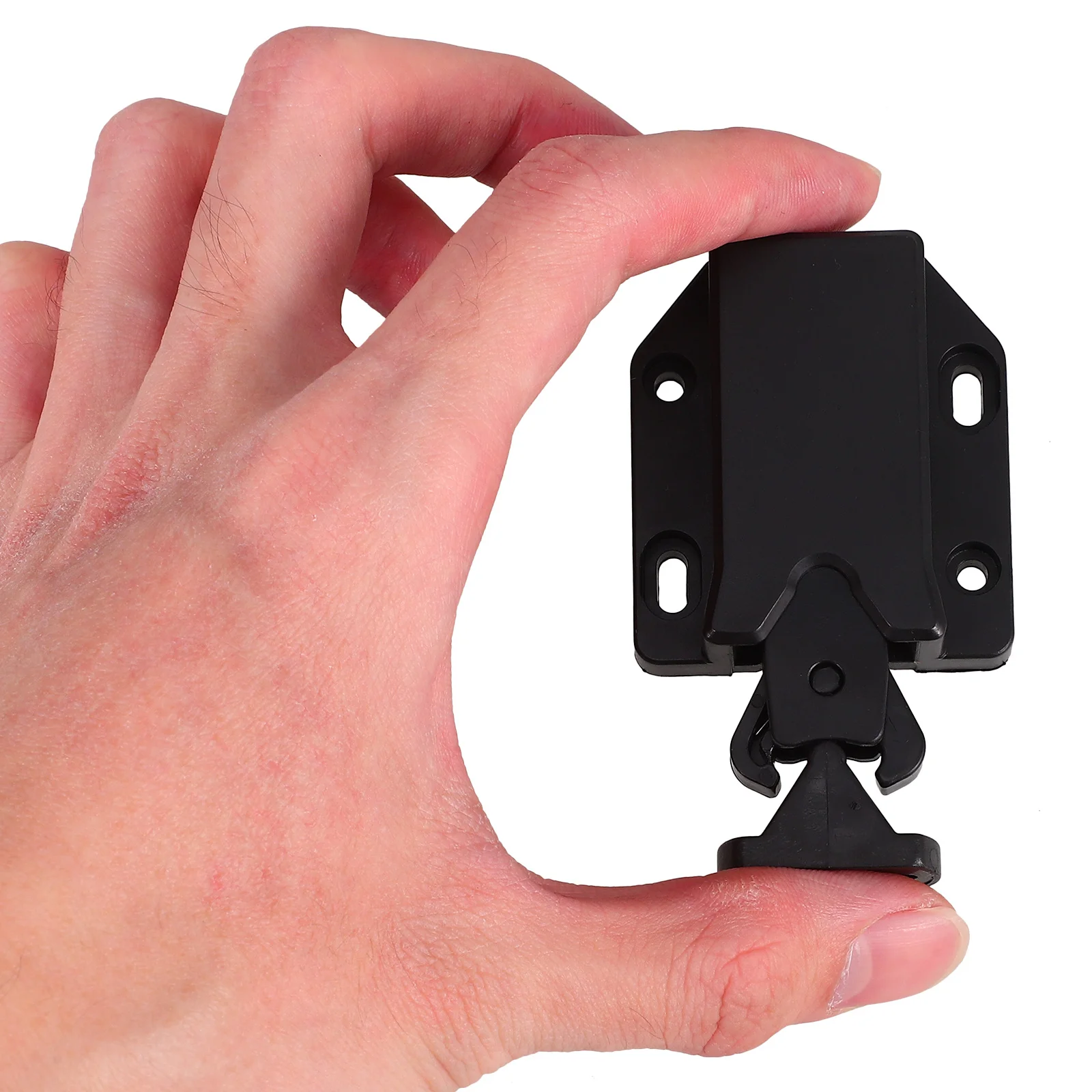 

4pcs Rebound Closure Latch Thickened Plastic Push Latch For Cabinet Wardrobe Drawer Heavy Duty Self-Locking Mechanism Cabinet