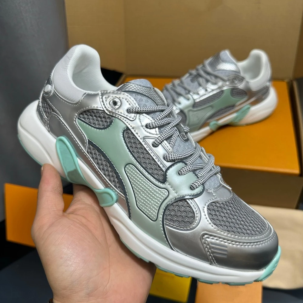 Women Casual Sports Shoes High End Design New Mesh Splicing Breathable Thick Sole Height Increasing Dad Shoes YZBL820