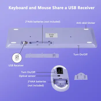 10 best sales Kablosuz mekanik klavye ve fare - №8