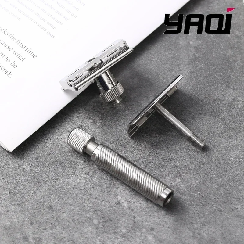 2026 Slope Yaqi  Stainless Steel Adjustable Slant Head Mens Safety Razor Beard Shaver Collectibles Gift For Boyfriend view 6