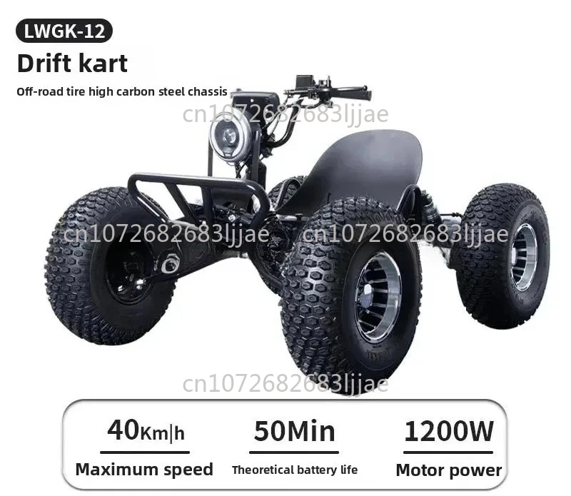 electric off-road kart, high-power differential motor 1200W high-performance all-terrain bump kart