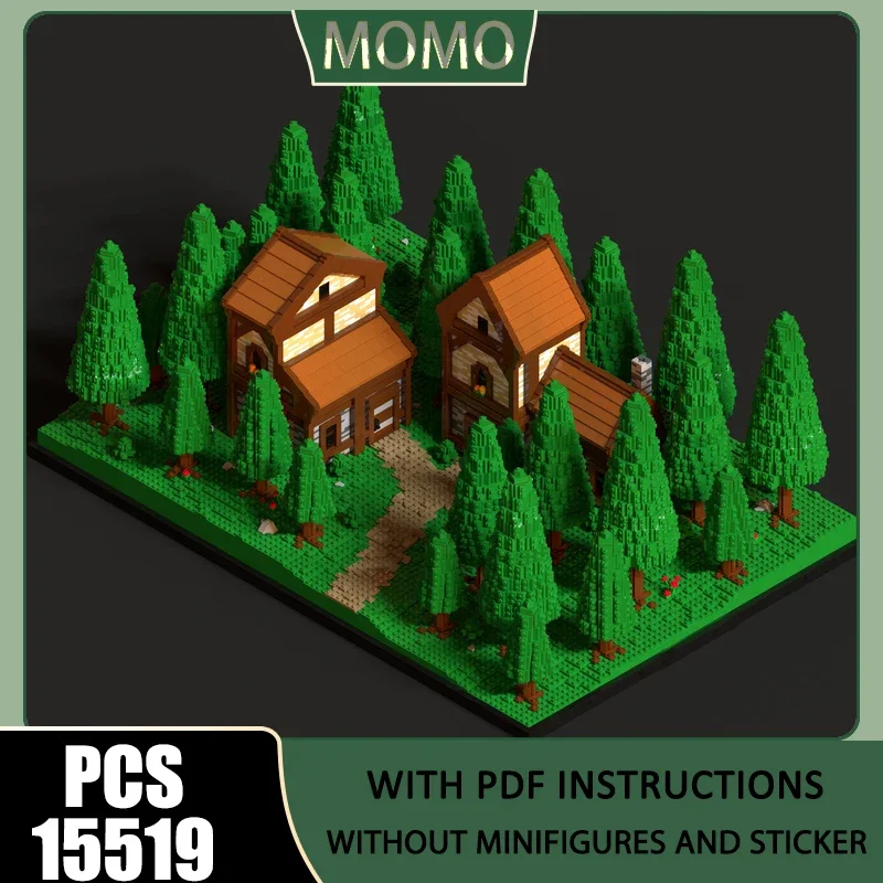 Medieval Model Moc Building Bricks Forest Houses Model Technology Blocks Christmas Street View Toy DIY Assembly Construction