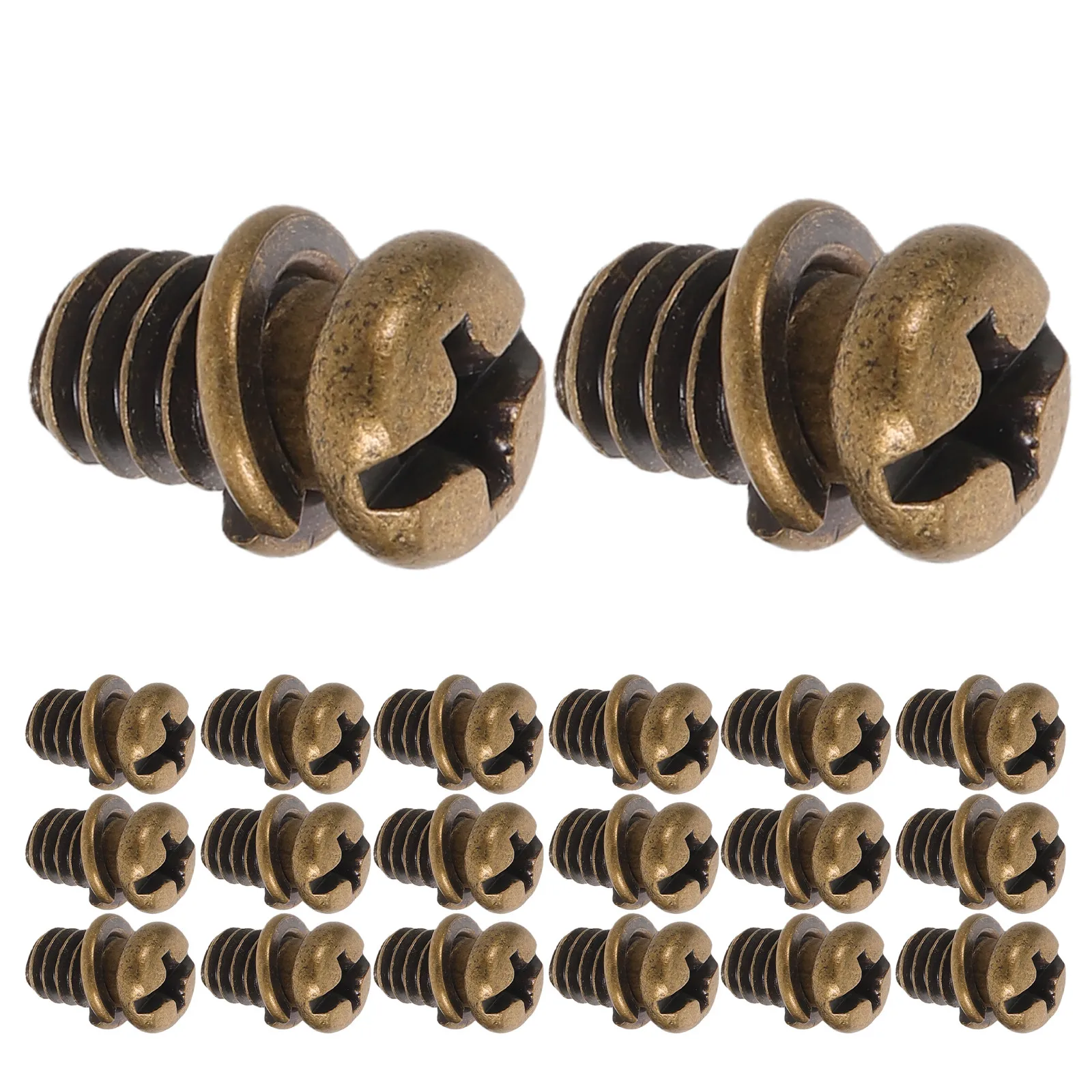 50 Pcs Ceiling Fan Blade Screws Fitter Brackets Brass Mounting Replacement Motor Arm