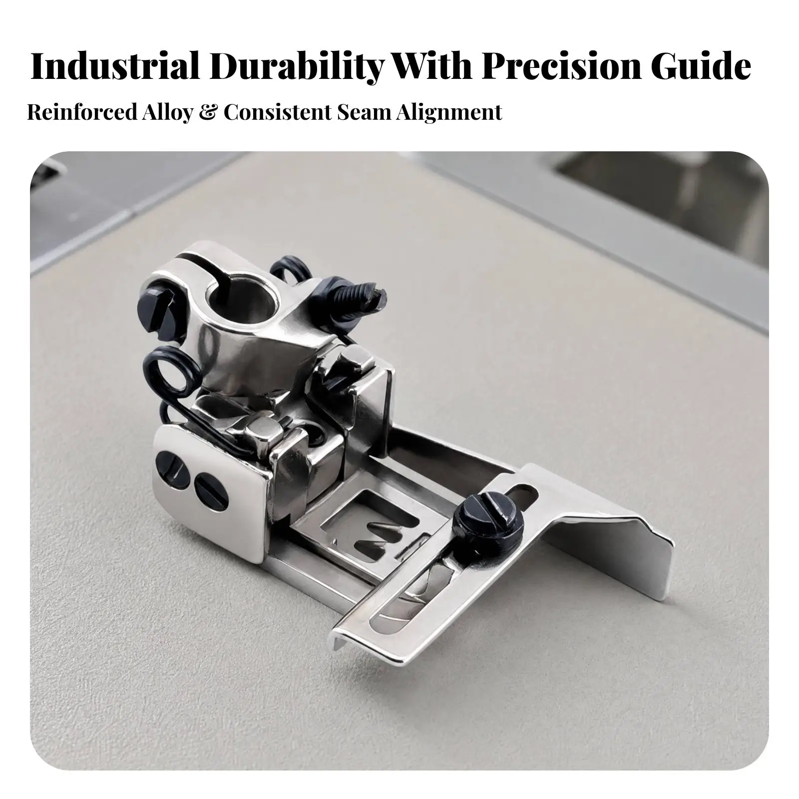 All Steel Industrial Sewing Presser Foot for Coverstitch Hemming Machine Double Layer Edge Guide