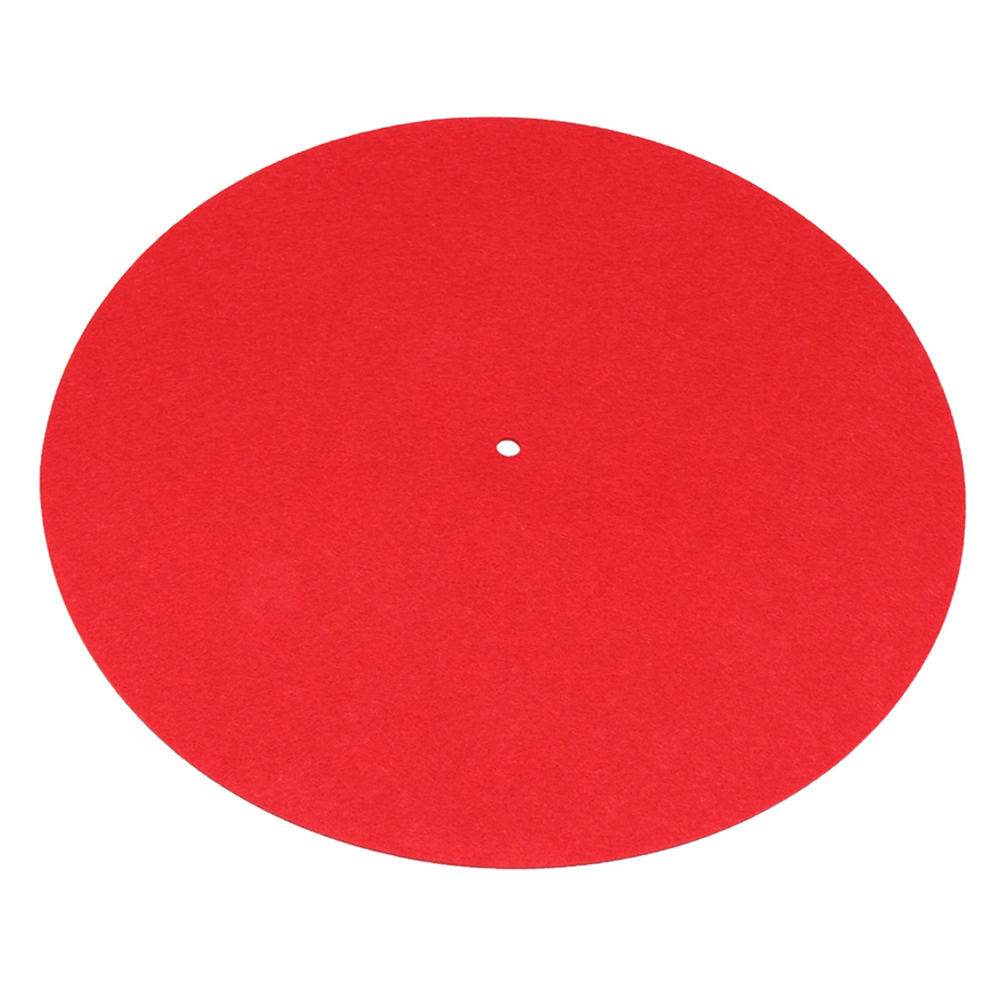 300mm Dia Turntable Slipmat Felt Mat Record Player Pad Red