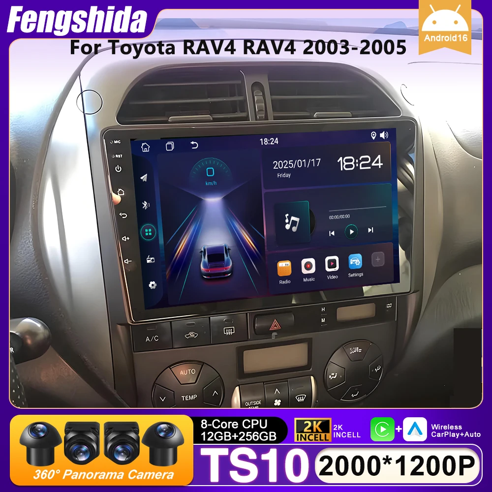 

Car Radio Carplay For Toyota RAV4 3 XA30 2005-2013 Navigation GPS Multimedia Player Android Auto Display Autoradio Screen Stereo