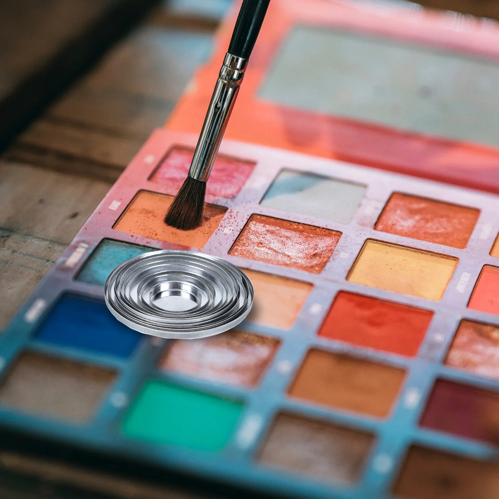 

22pcs Eyeshadow Pan Case Aluminum Empty Makeup Containers Refillable Blush Lipstick Organizer Travel Storage Box