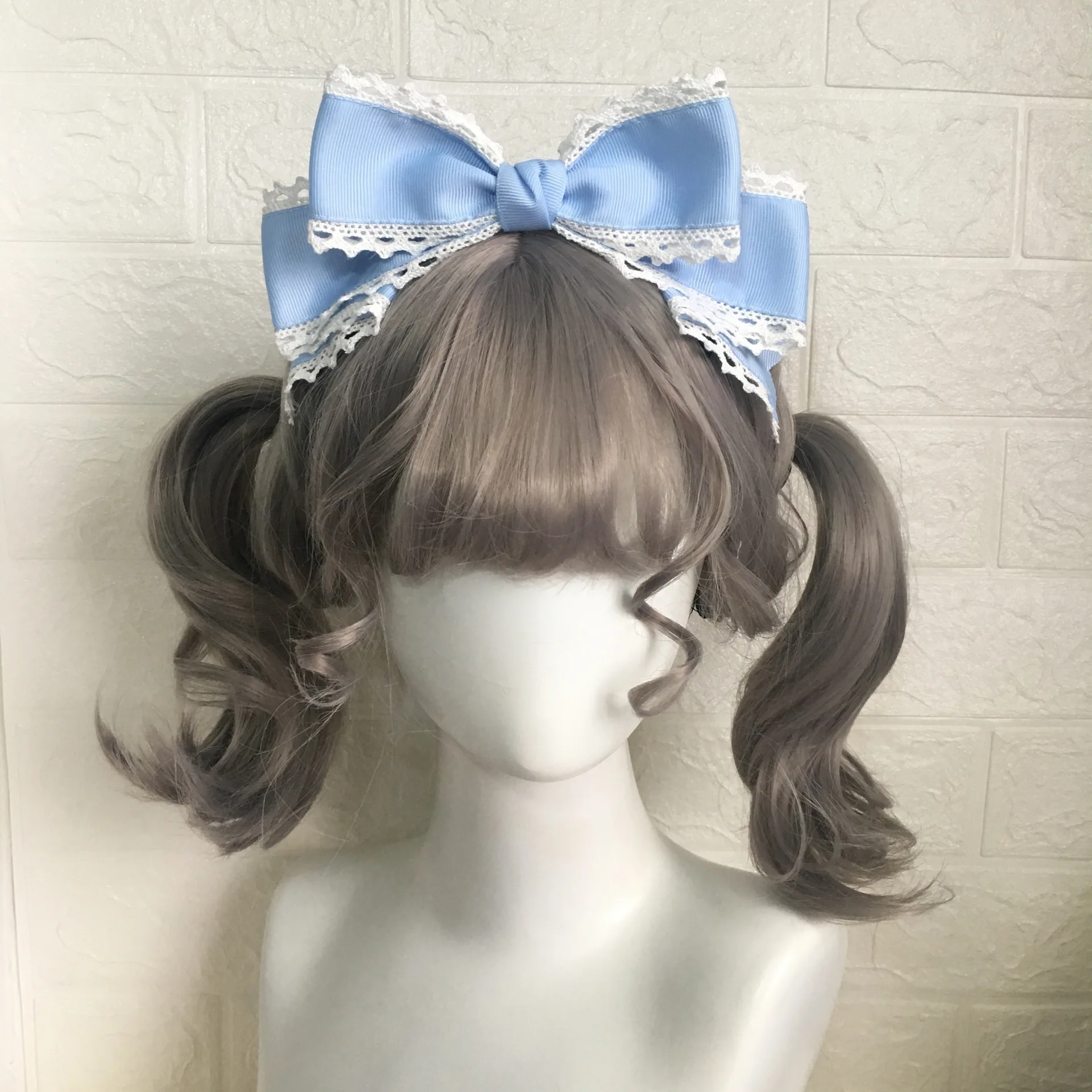 Große Schleife Kopfbedeckung Schwarz Haarschmuck Persönlichkeit Einfache Lolita Haarspange Damen Niedliche Haarspangen Blau Lolita Accessoires Mädchen