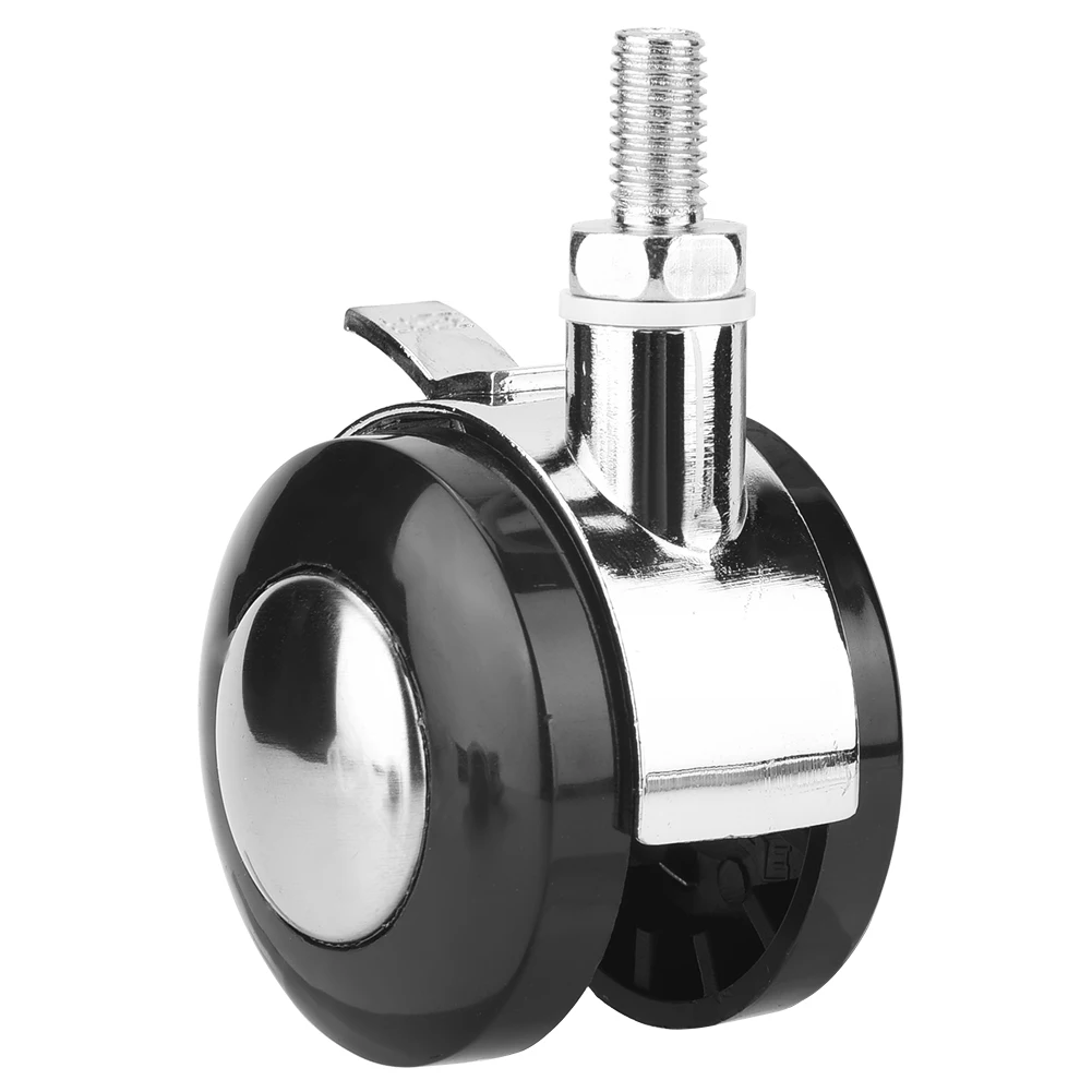 4-Pack 2-Inch Swivel Casters, Zinc Alloy, 360-Degree Swivel, Heavy-Duty Swivel Casters for Furniture, with Brakes