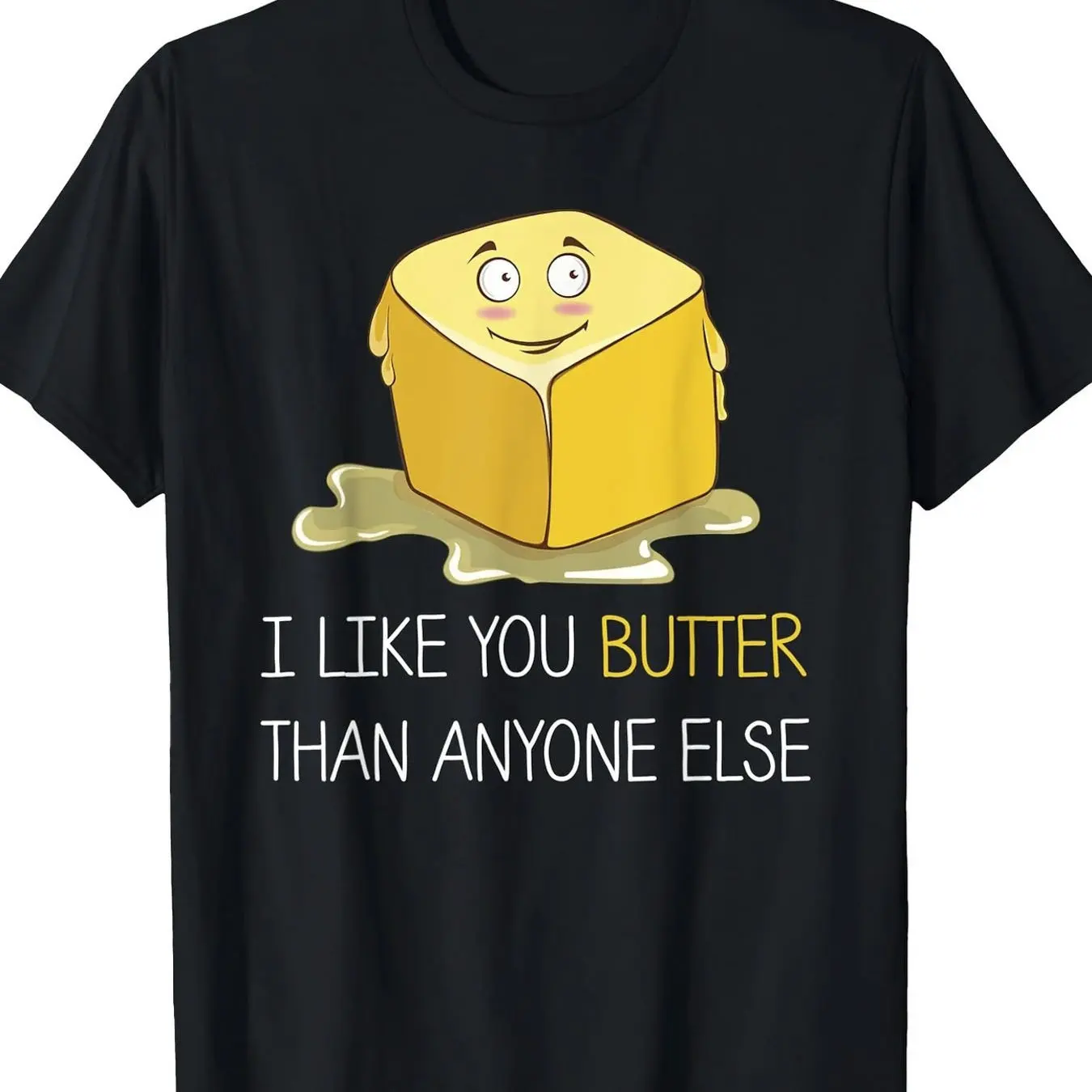 

Cute Butter Graphic Print Summer Men's and Women's Short Sleeved T-shirt Casual Loose Outdoor Street Fashion Fashion Clothing